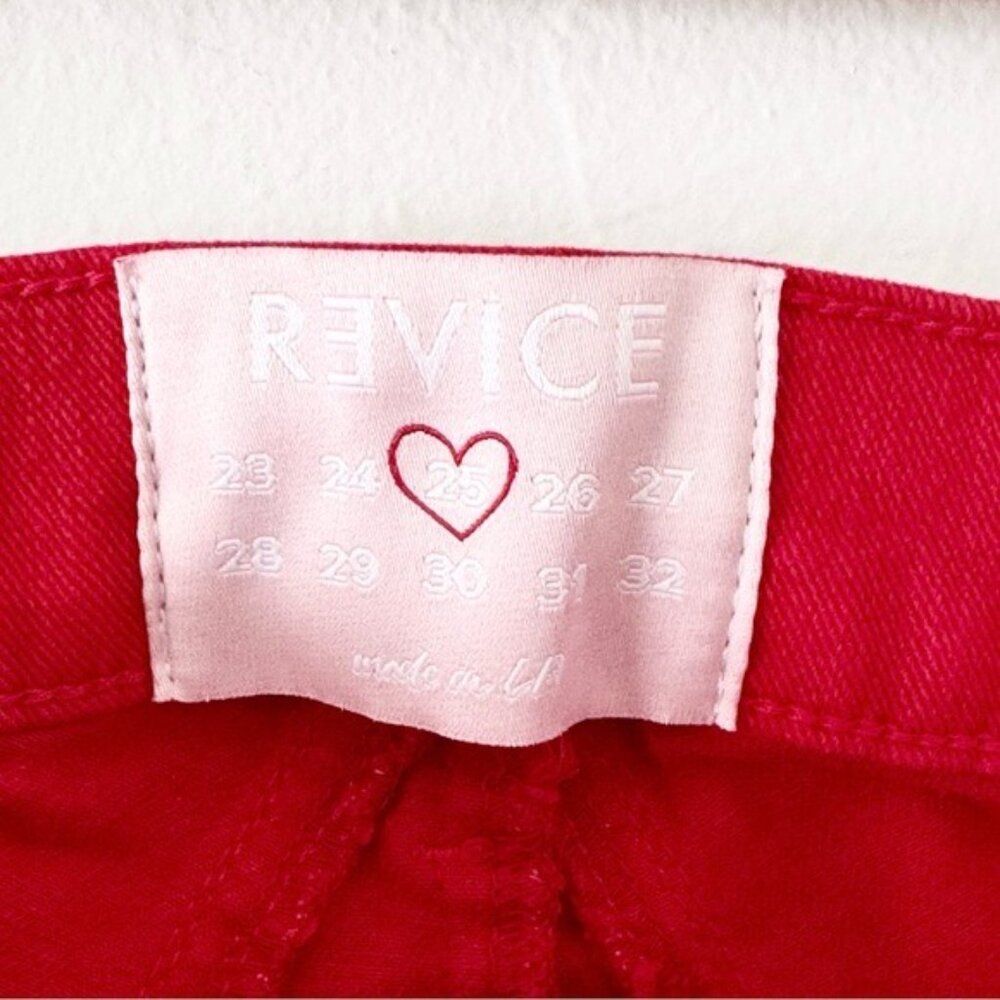 Revice Denim Venus Flare Jeans Red Mars Bar size 25 - Picture 5 of 12